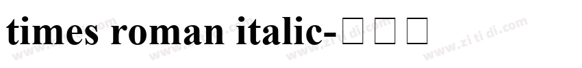 times roman italic字体转换